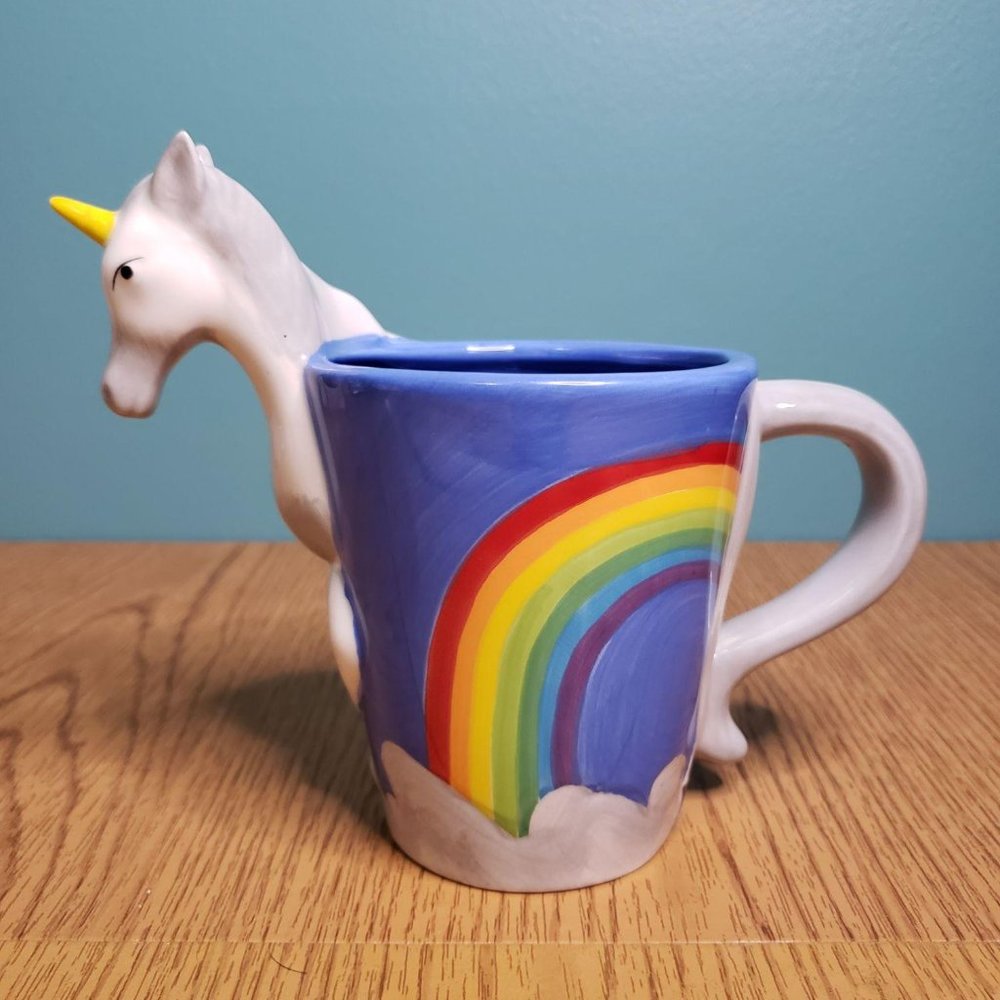 3D Unicorn Rainbow Mug by ThinkGeek 16oz